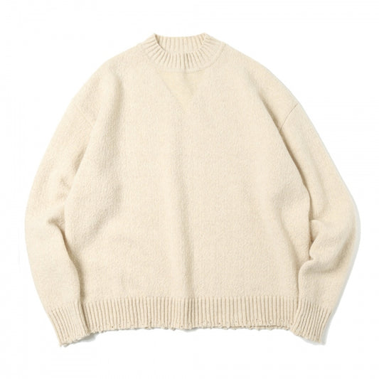 CREW NECK JUMPER 7G BOUCLE WOOL