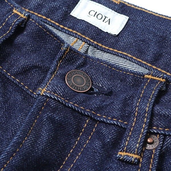 インディゴ スビンコットン 13.5oz テーパードデニム NAVY