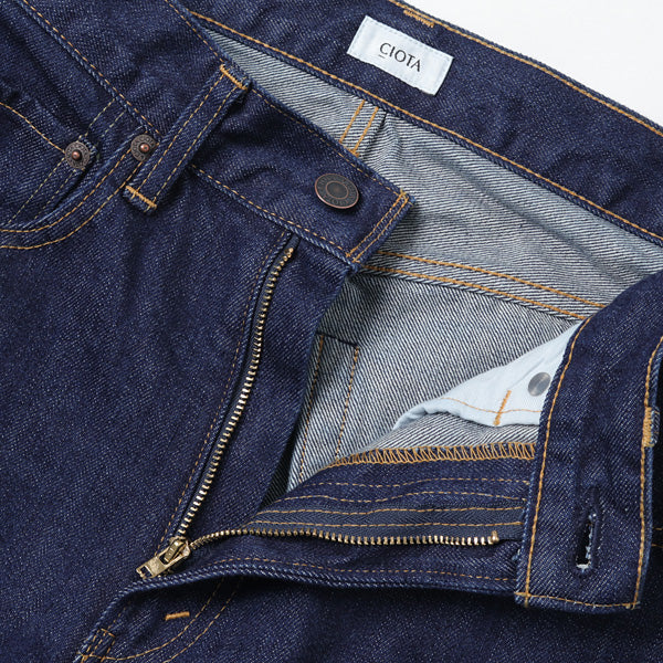 インディゴ スビンコットン 13.5oz テーパードデニム NAVY