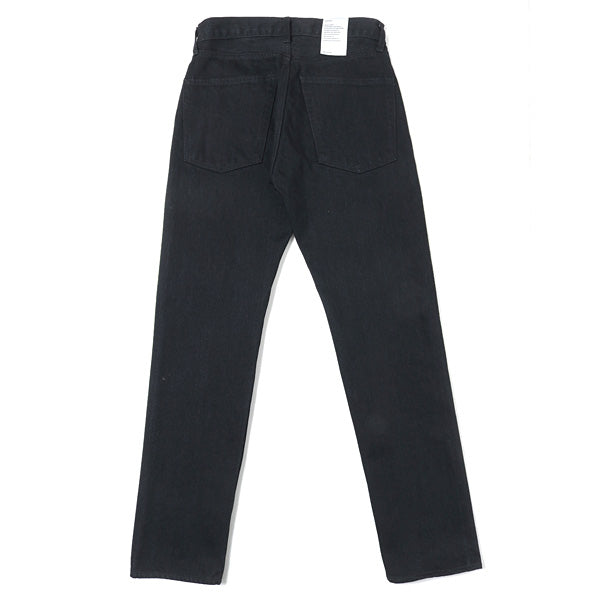 ブラック スビンコットン 13.5oz テーパードデニム BLACK