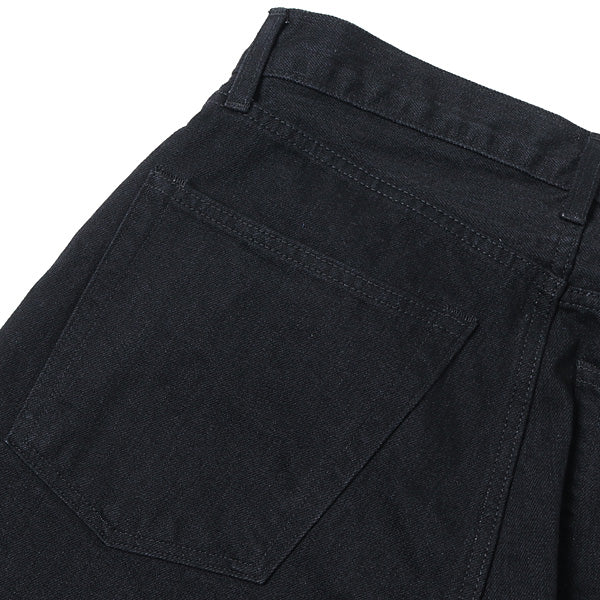 ブラック スビンコットン 13.5oz テーパードデニム BLACK