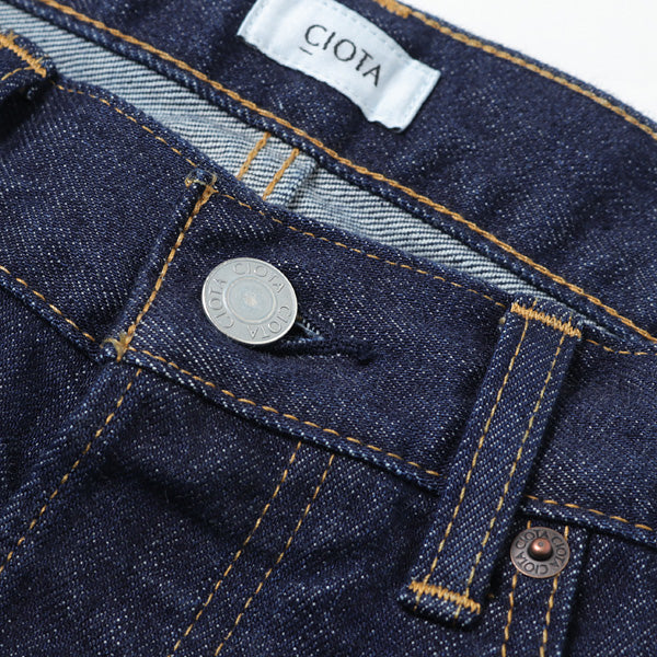 本藍スビンコットン13.5ozストレートデニム NAVY