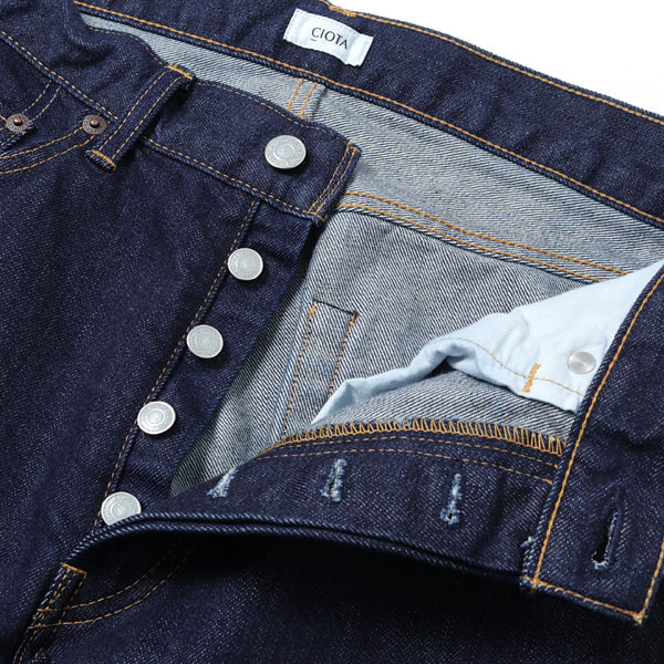 本藍スビンコットン13.5ozストレートデニム NAVY