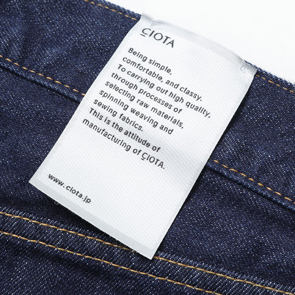 本藍スビンコットン13.5ozストレートデニム NAVY