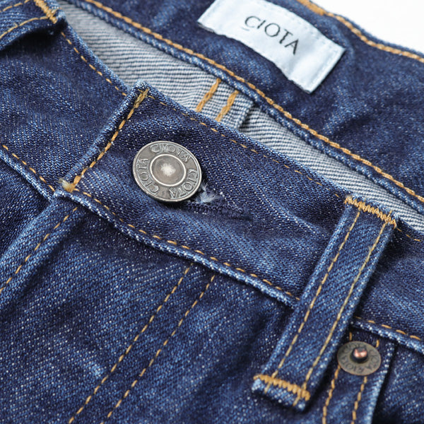 本藍スビンコットン13.5ozストレートデニム DARK BLUE