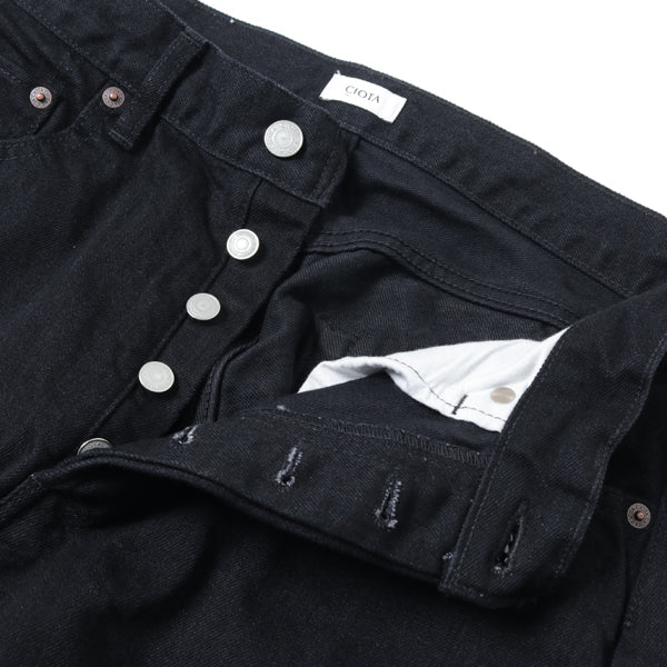 ブラックスビンコットン13.5ozストレートデニム BLACK