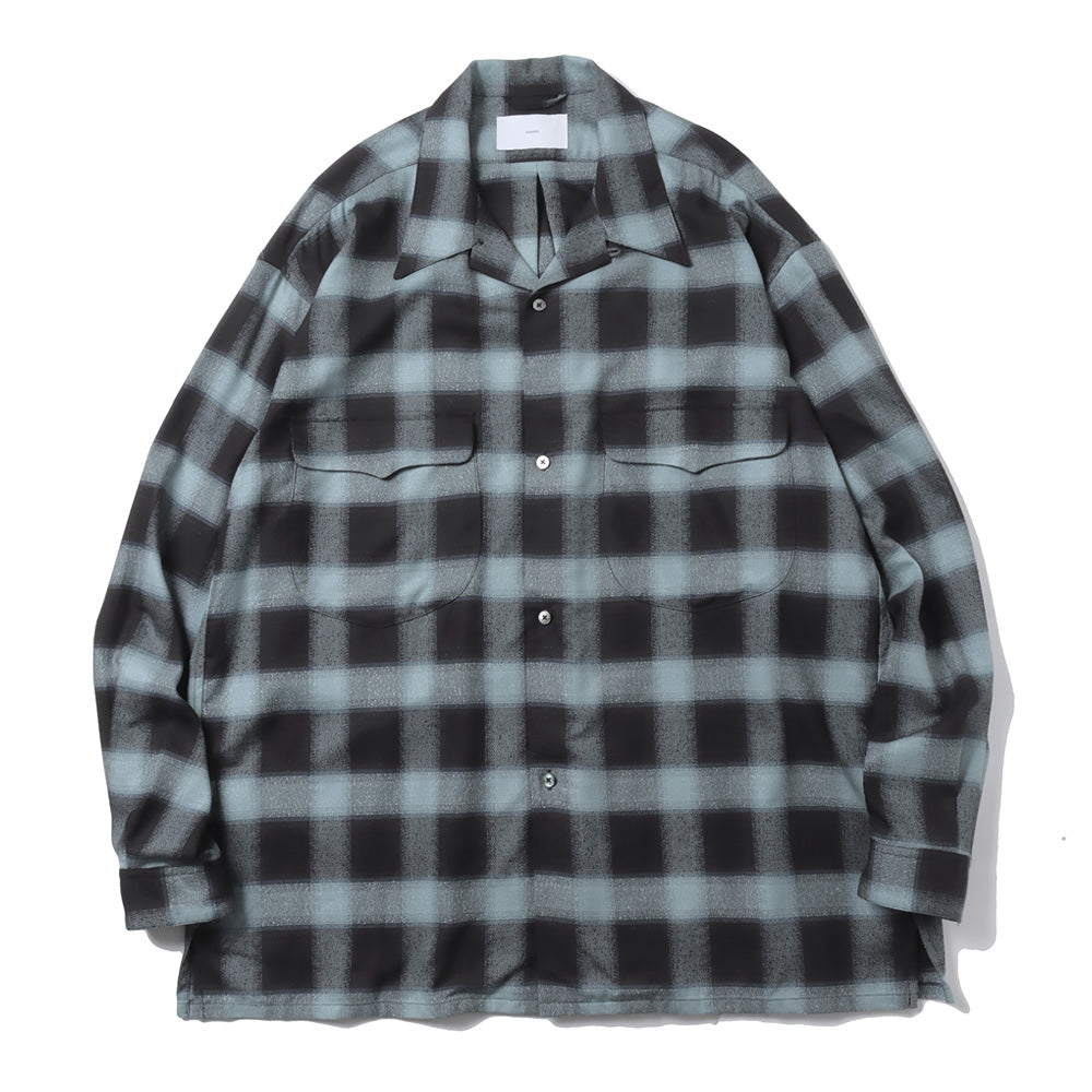 SUGARHILL(シュガーヒル)OMBRE PLAID LOOSE OPEN COLLAR BLOUSE