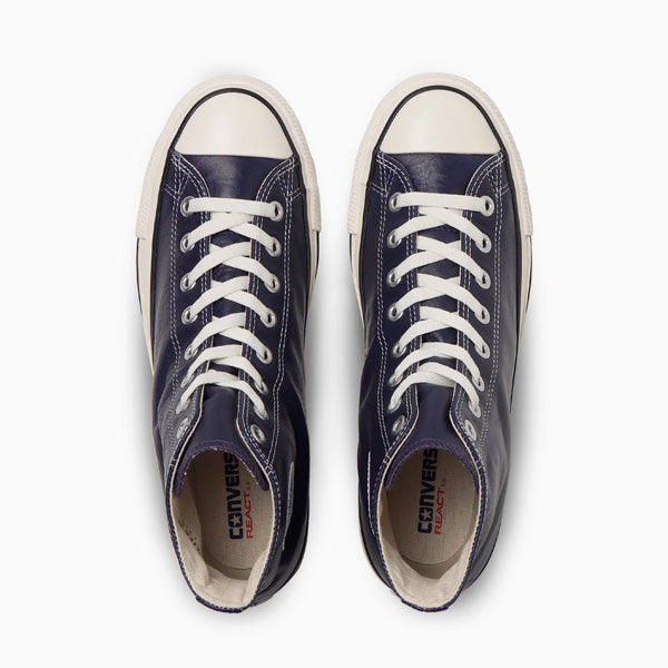 ALL STAR OLIVE GREEN LEATHER HI(DEEP SEA)