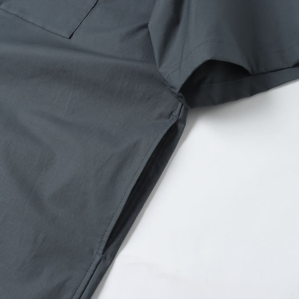 Stretch Typewriter S/S Oversized Box Shirt DARK SLATE
