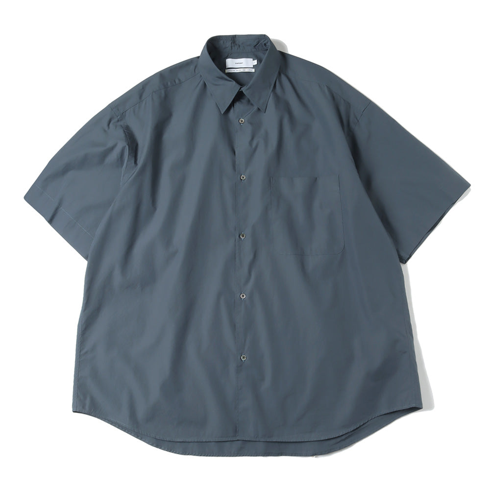 Graphpaper）Broad S/S Oversized Regular Collar Shirt SLATE (GM231