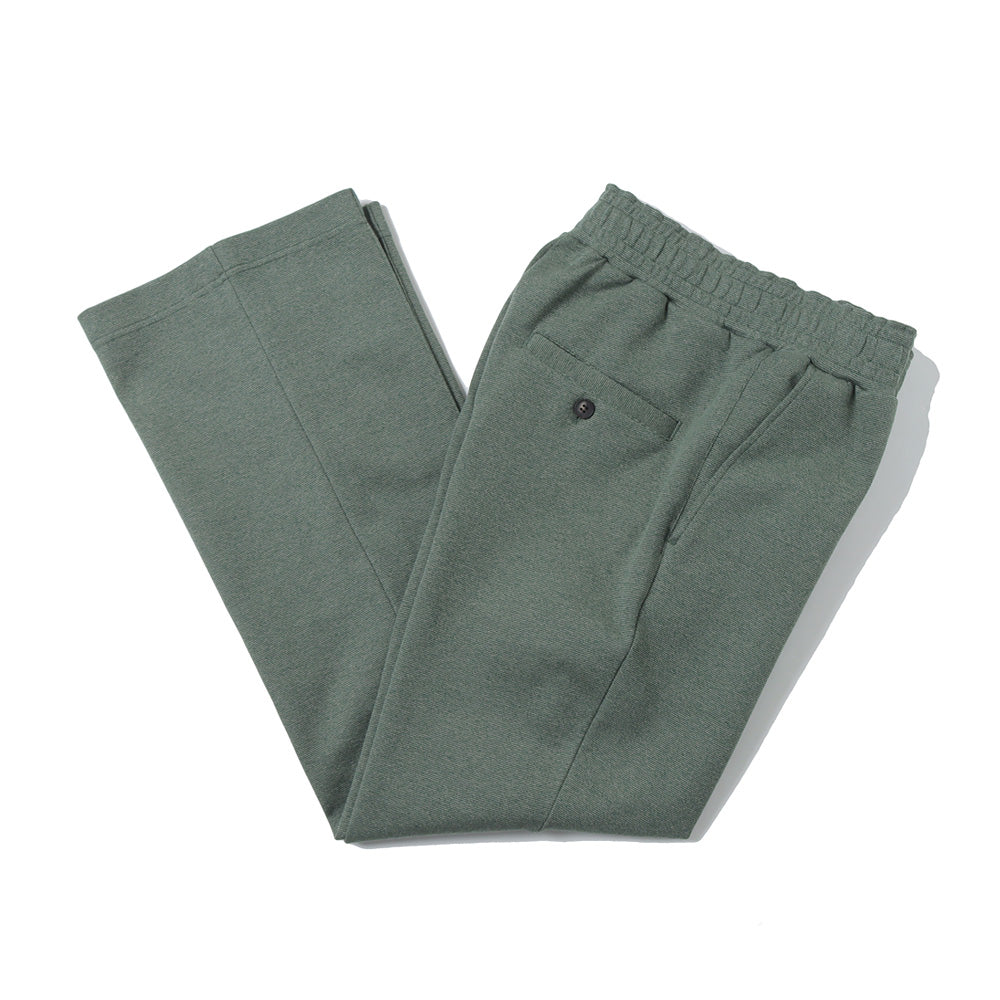 Melange Rib Semi-flare Trousers