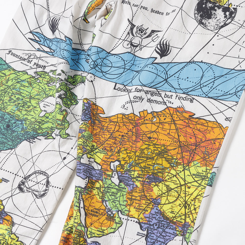 DW-PAJAMA PNT/WORLD MAP/WHITE