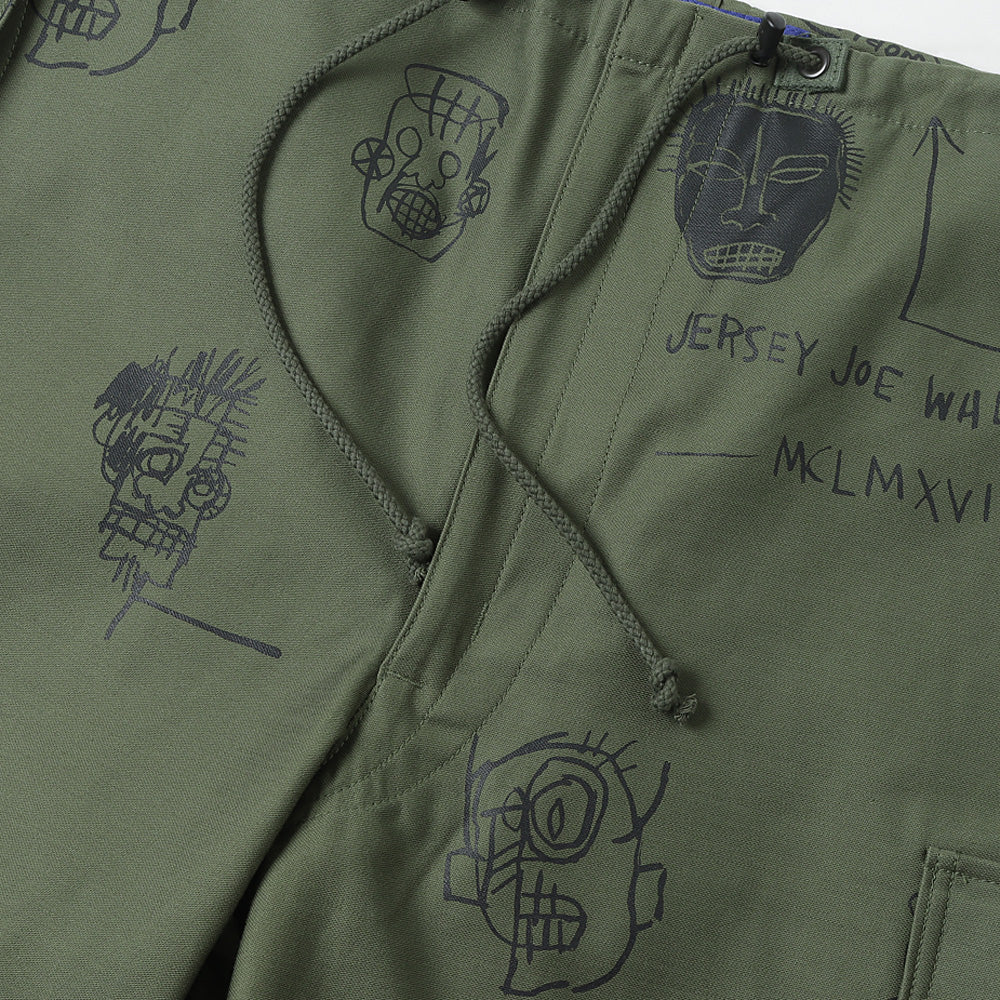 綿バックサテンプリント Jean-Michel Basquiat P006