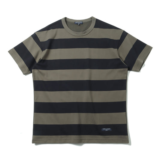 Cotton jersey stripes x cotton-filled jersey T015