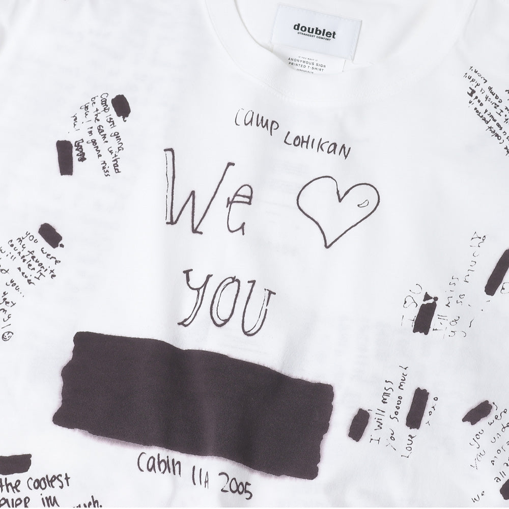 ANONYMOUS SIGN PRINTED T-SHIRT