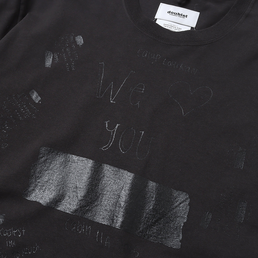 ANONYMOUS SIGN PRINTED T-SHIRT