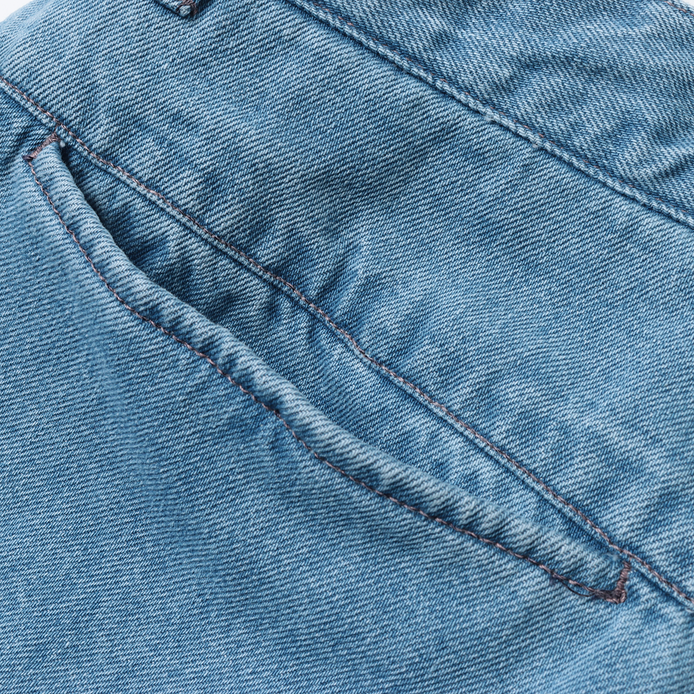 Two-tuck Wide Tapered Pants (Denim)