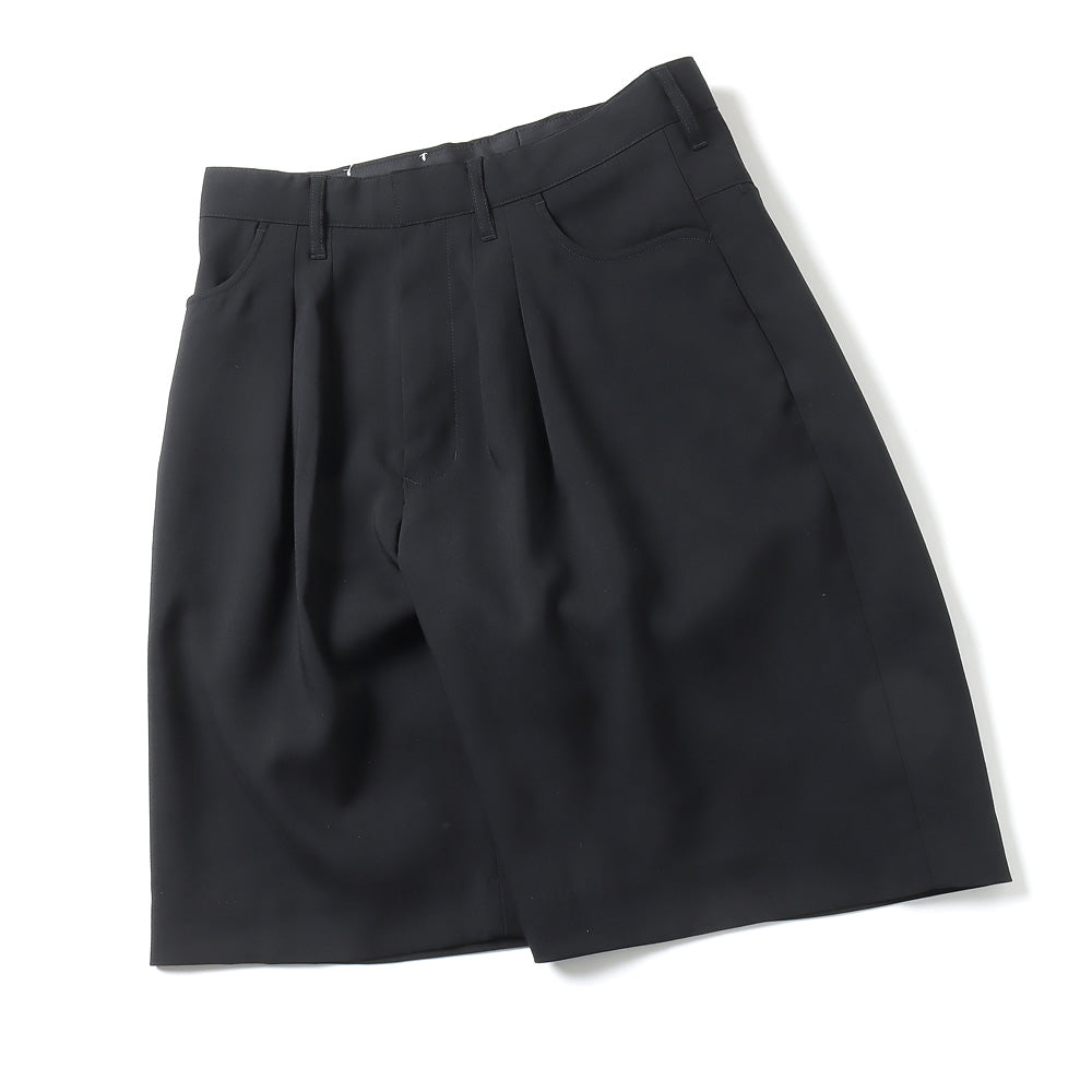Two-tuck Wide Shorts (T/R Hopsack)