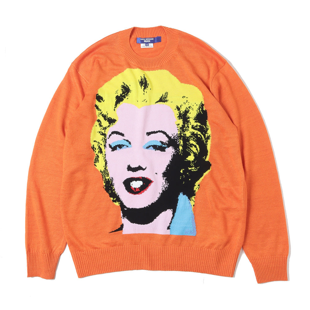 Multi-material MIX Jersey Intarsia Andy Warhol N006