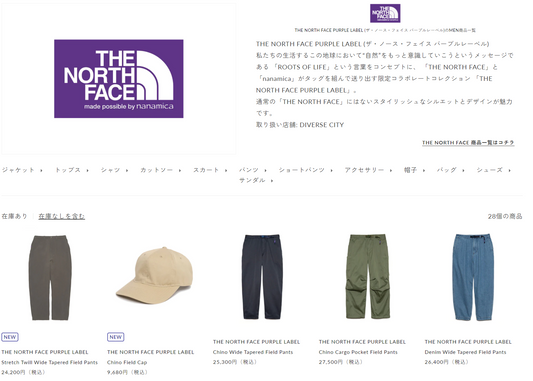 THE NORTH FACE PURPLE LABEL 新入荷
