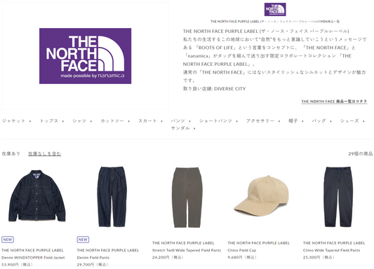 THE NORTH FACE PURPLE LABEL 新入荷
