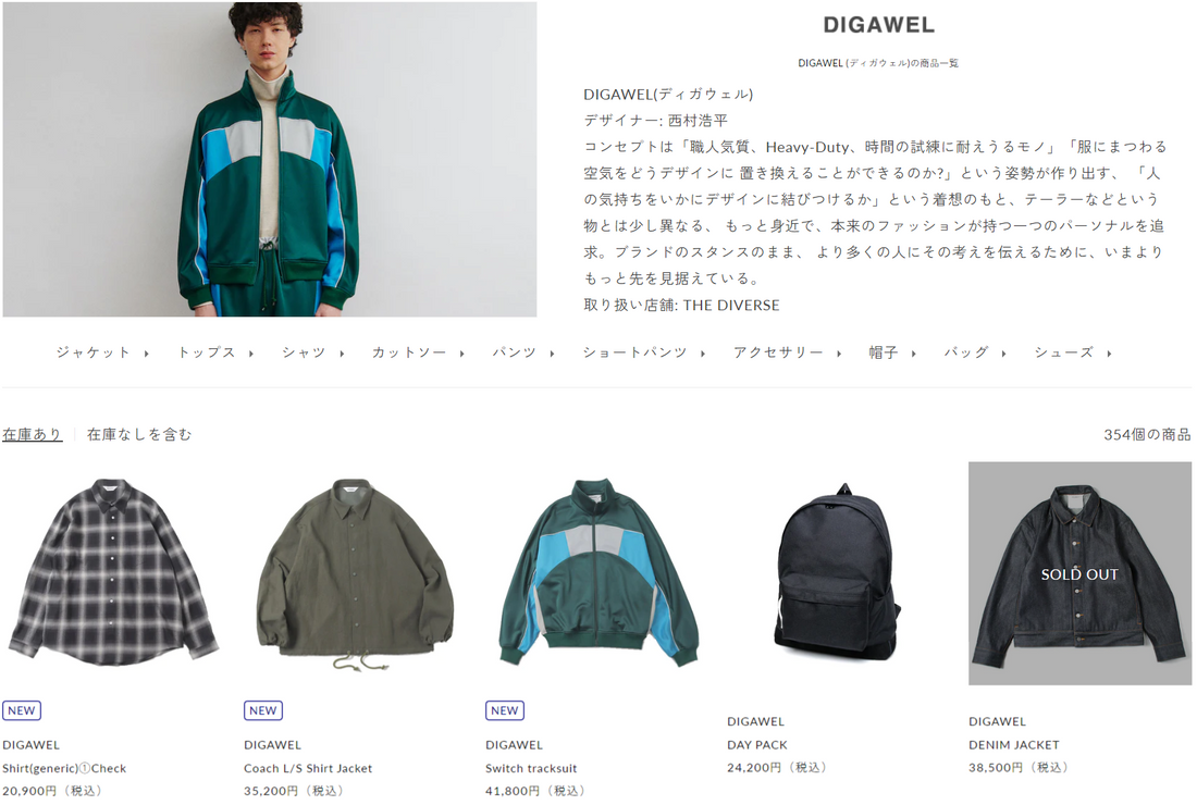 DIGAWEL 新入荷