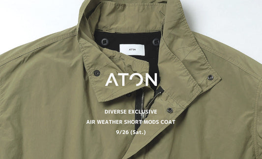 ATON  別注 AIR WEATHER SHORT MODS COAT