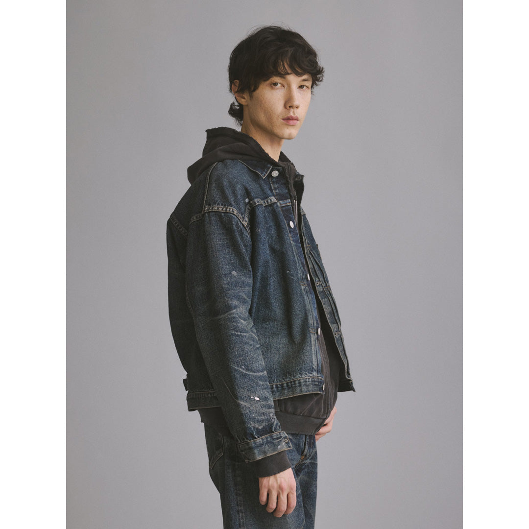 #001 T-BACK DENIM JACKET