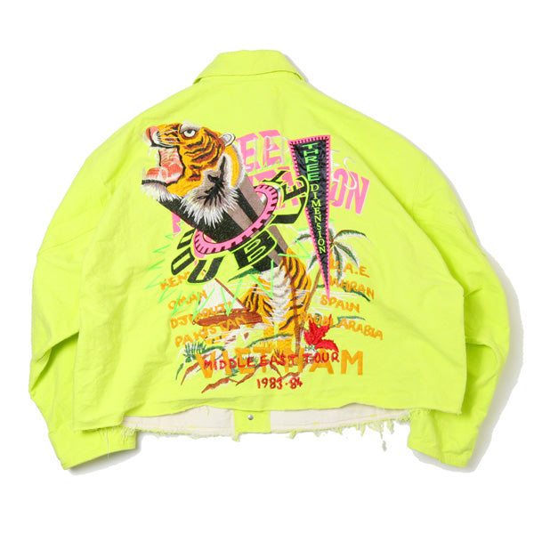 CHAOS EMBROIDERY SILK DUCK CUT OFF JACKET