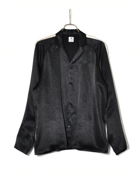 NOTCHED COLLAR SATIN SHIRT