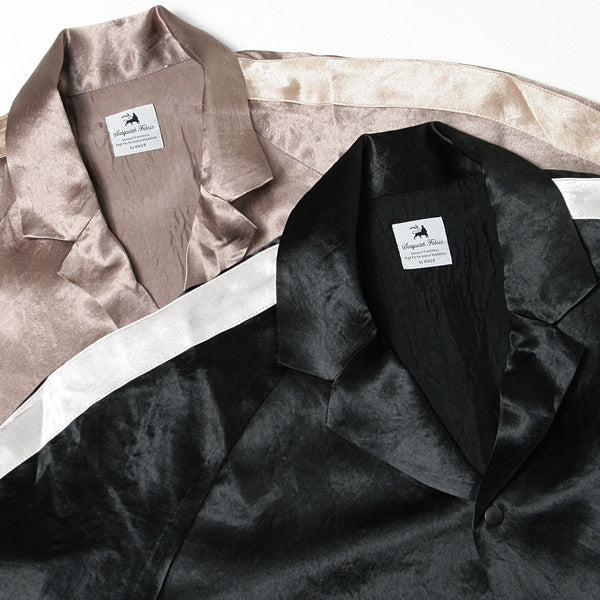 NOTCHED COLLAR SATIN SHIRT