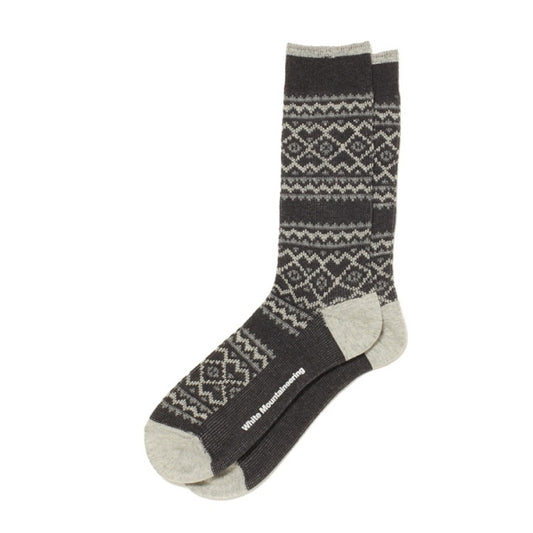TRIANGLE BORDER JACQUARD MIDDLE SOCKS