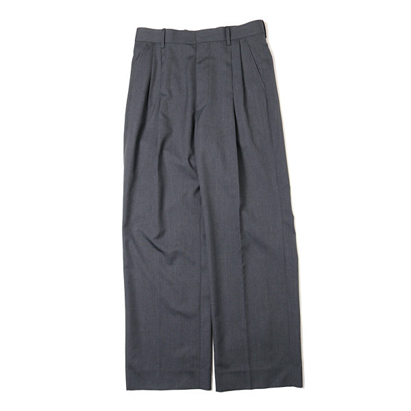 WOOL SILK TROPICAL WIDE SLACKS