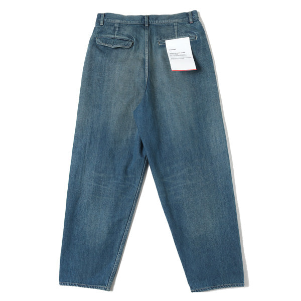 Selvage Denim Two Tuck Tapered Pants(DARK FADE)