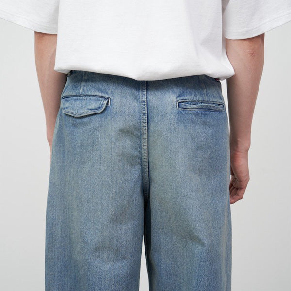 Selvage Denim Two Tuck Pants(LIGHT FADE)
