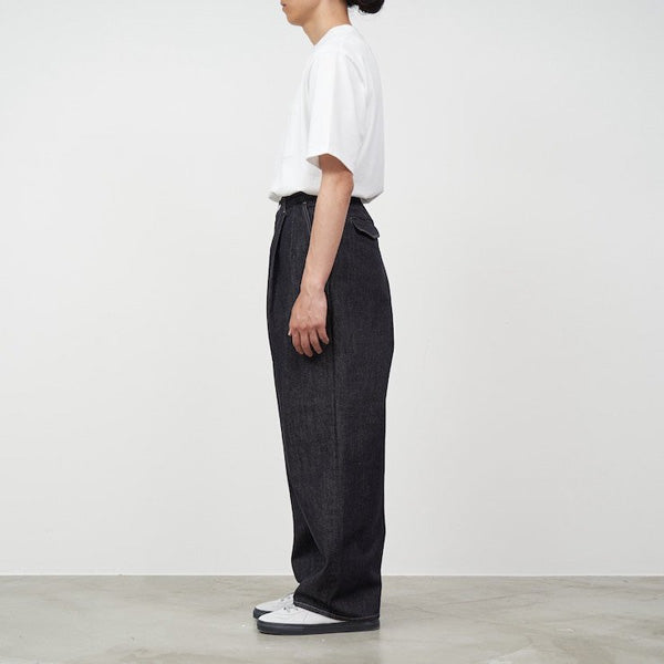 Colorfast Denim Two Tuck Pants