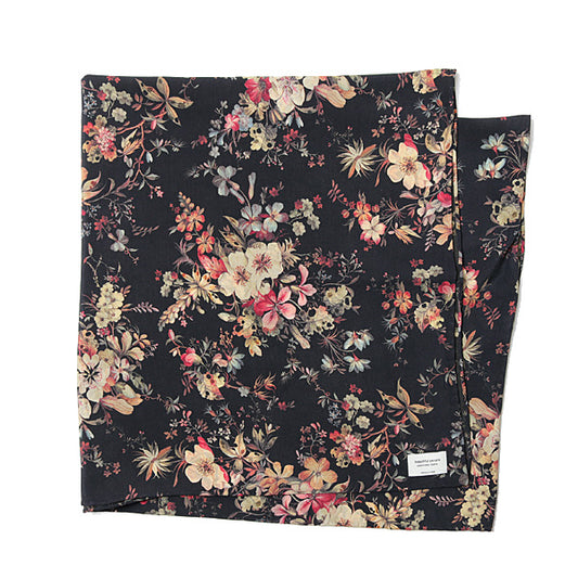 w face flower print scarf