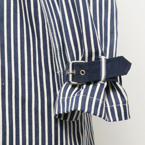 cotton linen stripe pullover shirt dress