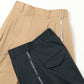 selvedge logo chino two tuck wide pants