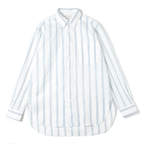 REGULAR SHIRTS ORGANIC SUPIMA/BROWN COTTON STRIPE