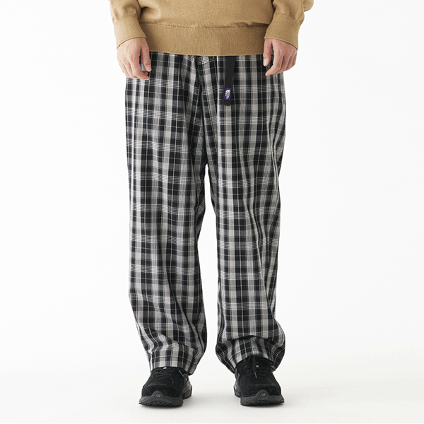 Twill Check Wide Field Pants