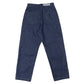 NO TUCK WIDE TAPERED DENIM TROUSERS