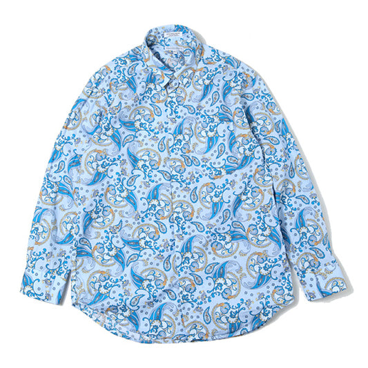 Short Collar Shirt - Big Paisley Print