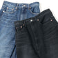 HIGH WAIST SILK DENIM SLIM PANTS