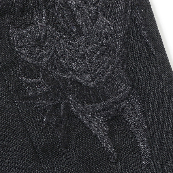 CHAOS EMBROIDERY LINEN TAPERED TROUSERS