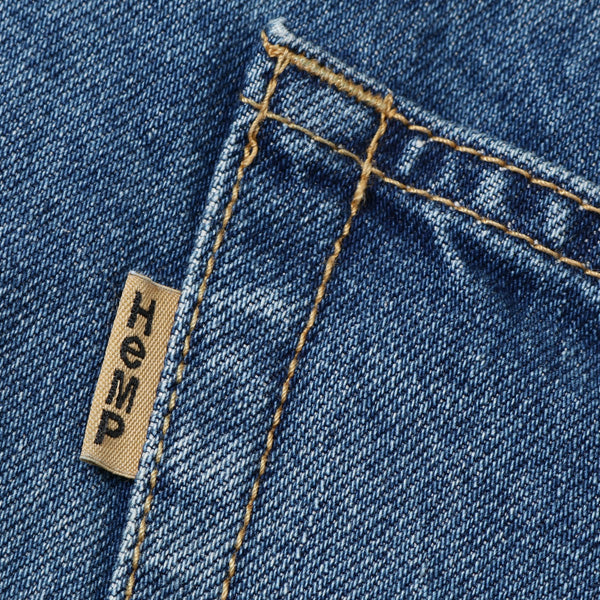 CHAOS EMBROIDERY HEMP DENIM PANTS