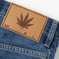 CHAOS EMBROIDERY HEMP DENIM PANTS