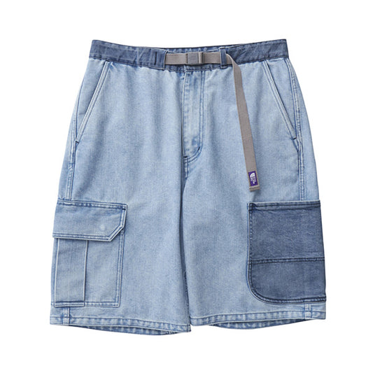 Broken Twill Denim Cargo Shorts