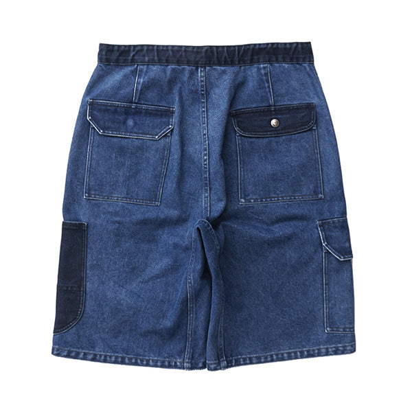 Broken Twill Denim Cargo Shorts