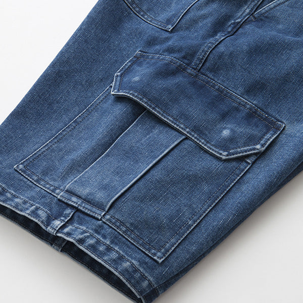 Broken Twill Denim Cargo Shorts